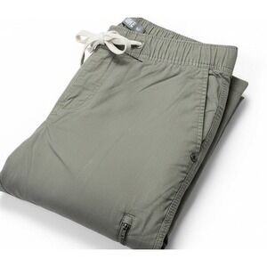 Vuori Women's Ripstop Jogger Pants Khaki Green Drawstring Waist Sz Small